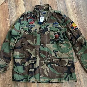 Brand new Ralph Lauren camo patched jacket